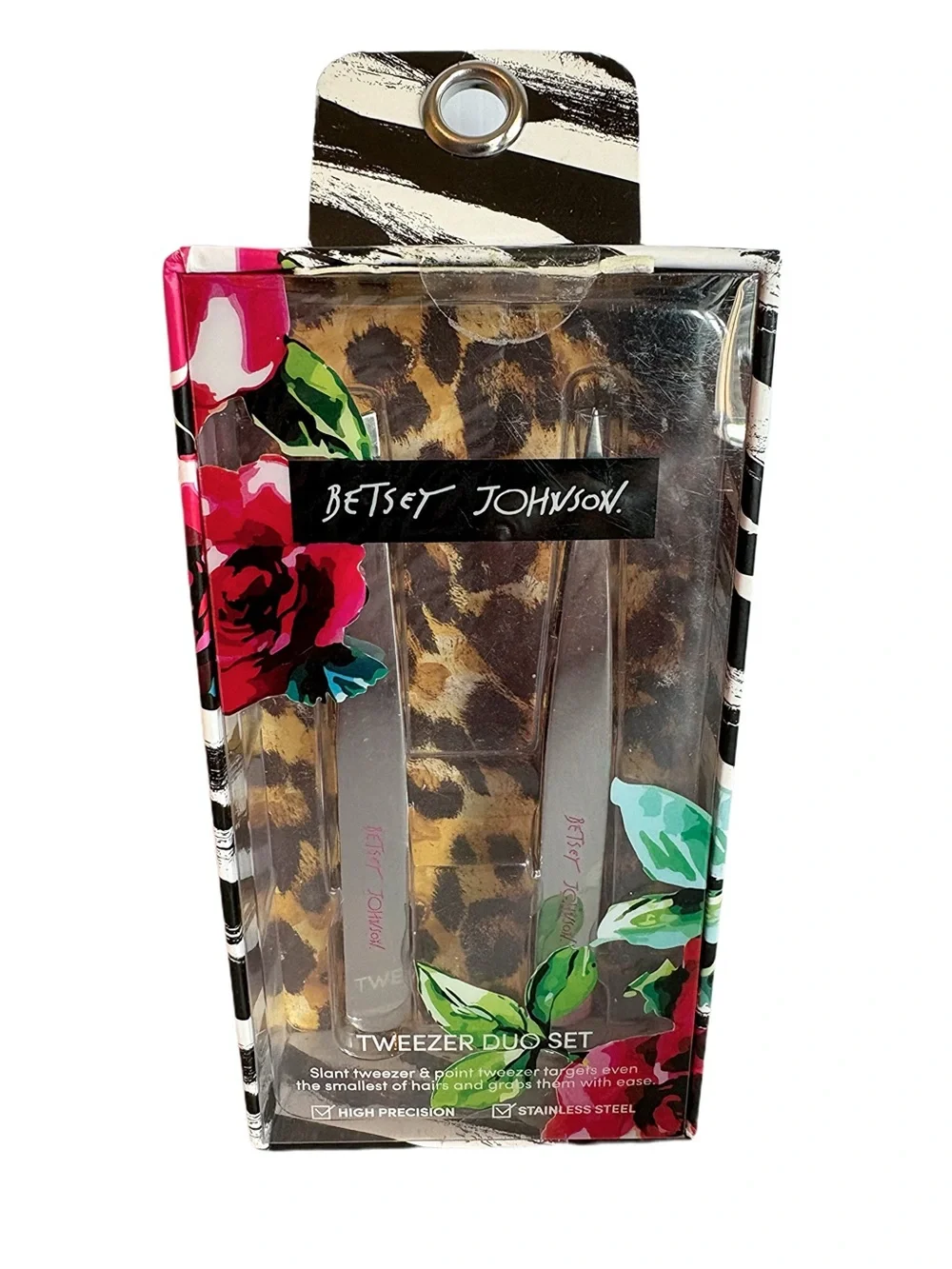Betsey Johnson Tweezer Set + Pink Liquid Makeup Sponges